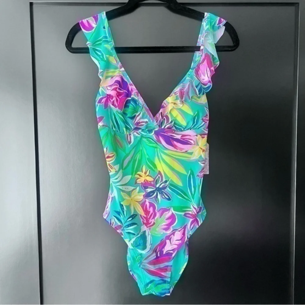 💚NWT Stella Parker Collection women’s size medium one piece swimsuit